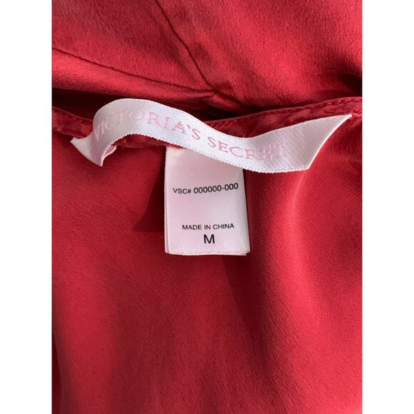 VTG Victoria's Secret SILK Y2K 90s Red Satin Cowl Slip Dress Open Tie Back S - Picture 5 of 10